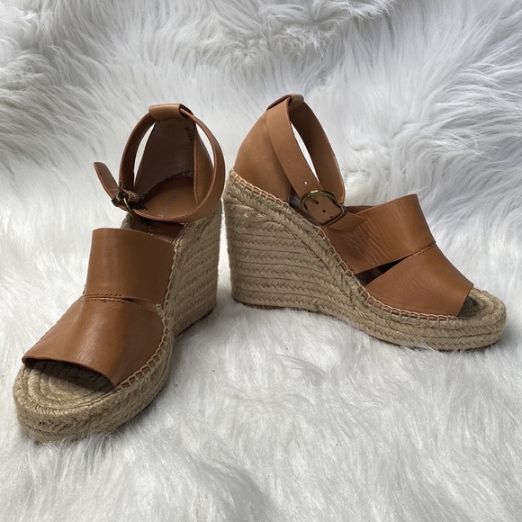 Treasure and Bond Sannibel Leather Espadrilles Wedges Size 6.5 - Picture 6 of 9